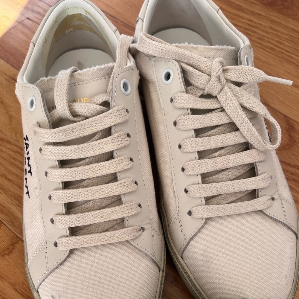 Saint Laurent worn look sneakers